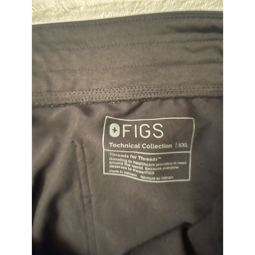 Figs Women's Size Xxl 2xl Black Zamora Jogger Pants Scrubs - Picture 3 of 3